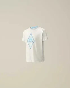 C.P. Company U16 Cotton Jersey 30/1 British Sailor T-Shirt Niagara-Blue Cheap
