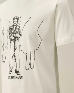 C.P. Company U16 Cotton Jersey 30/1 British Sailor T-Shirt Gauze White Fashion