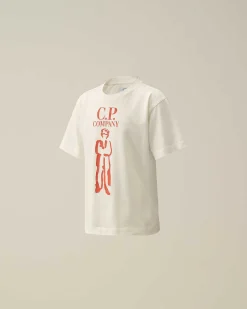 C.P. Company U16 Cotton Jersey 30/1 British Sailor T-Shirt Gauze White Best