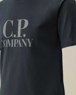 C.P. Company U16 Cotton Jersey 30/1 Goggle T-Shirt Total Eclipse-Blue Outlet