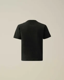 C.P. Company U16 Cotton Jersey 30/1 Graphic Logo T-Shirt Black New