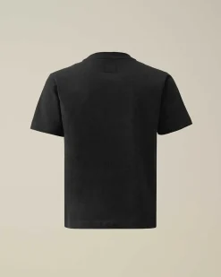C.P. Company U16 Cotton Jersey 30/1 Graphic T-Shirt Black Hot