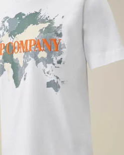 C.P. Company U16 Cotton Jersey 30/1 Graphic T-Shirt White New