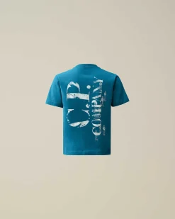 C.P. Company U16 Cotton Jersey 30/1 Graphic T-Shirt Ink Blue Discount