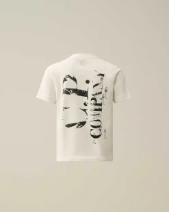 C.P. Company U16 Cotton Jersey 30/1 Graphic T-Shirt Gauze White Shop