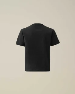 C.P. Company U16 Cotton Jersey 30/1 Graphic T-Shirt Black New