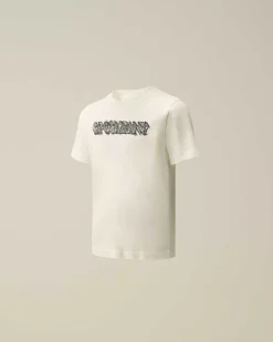 C.P. Company U16 Cotton Jersey 30/1 Logo T-Shirt Gauze White Cheap