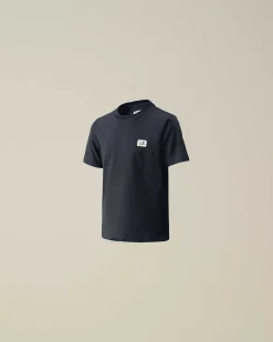 C.P. Company U16 Cotton Jersey 30/1 Logo T-Shirt Total Eclipse-Blue Hot