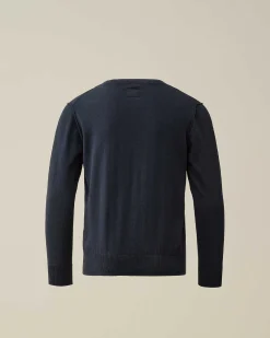 C.P. Company U16 Cotton Logo Knit Total Eclipse-Blue Store