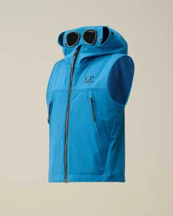 C.P. Company U16 C.P. Shell-R Goggle Vest Ink Blue Outlet