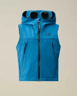 C.P. Company U16 C.P. Shell-R Goggle Vest Ink Blue Outlet