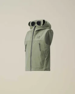 C.P. Company U16 C.P. Shell-R Goggle Vest Agave Green Shop