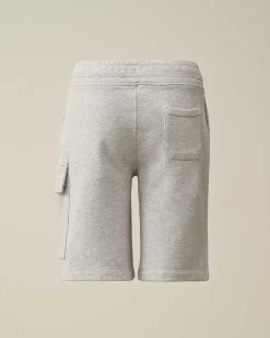C.P. Company U16 Diagonal Fleece Cargo Shorts Grey Melange Online