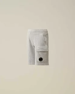 C.P. Company U16 Diagonal Fleece Cargo Shorts Grey Melange Outlet