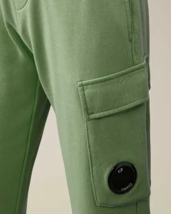 C.P. Company U16 Diagonal Fleece Cargo Sweatpants Green Bay New