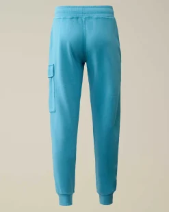 C.P. Company U16 Diagonal Fleece Cargo Sweatpants Niagara-Blue Clearance
