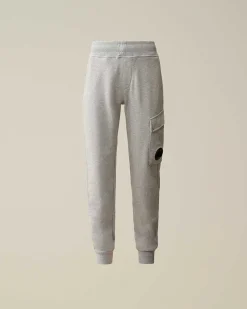 C.P. Company U16 Diagonal Fleece Cargo Sweatpants Grey Melange Best Sale
