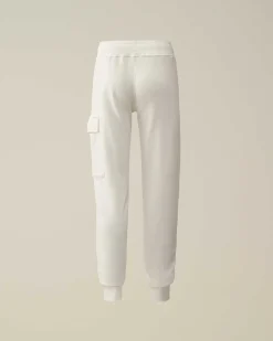 C.P. Company U16 Diagonal Fleece Cargo Sweatpants Gauze White Best Sale