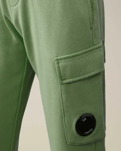 C.P. Company U16 Diagonal Fleece Cargo Sweatpants Green Bay Discount