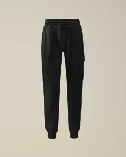 C.P. Company U16 Diagonal Fleece Cargo Sweatpants Black Fashion