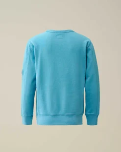 C.P. Company U16 Diagonal Fleece Lens Sweatshirt Niagara-Blue Sale