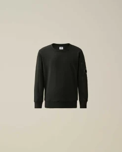 C.P. Company U16 Diagonal Fleece Lens Sweatshirt Black Best