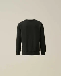 C.P. Company U16 Diagonal Fleece Lens Sweatshirt Black New