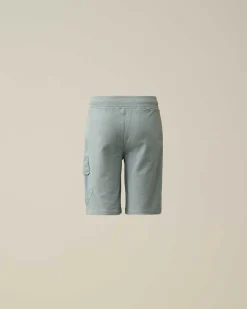 C.P. Company U16 Light Fleece Mixed Cargo Shorts Turbulence-Grey New
