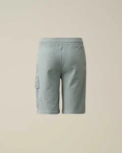 C.P. Company U16 Light Fleece Mixed Cargo Shorts Turbulence-Grey Outlet