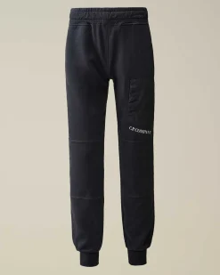 C.P. Company U16 Light Fleece Mixed Pocket Sweatpants Total Eclipse-Blue Best Sale