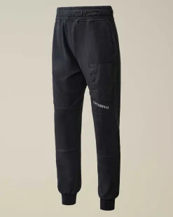 C.P. Company U16 Light Fleece Mixed Pocket Sweatpants Total Eclipse-Blue Best Sale