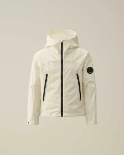 C.P. Company U16 Pro-Tek Hooded Jacket Gauze White Outlet