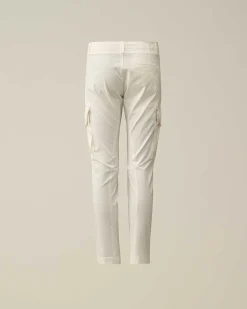 C.P. Company U16 Stretch Gabardine Cargo Pants Gauze White Shop