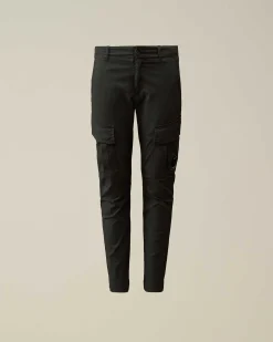 C.P. Company U16 Stretch Gabardine Cargo Pants Black Best Sale