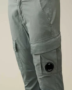 C.P. Company U16 Stretch Gabardine Cargo Pants Turbulence-Grey Cheap