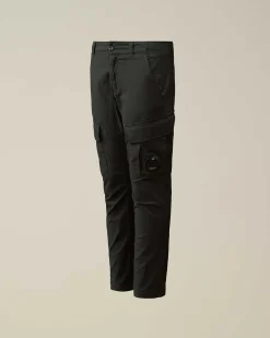C.P. Company U16 Stretch Gabardine Cargo Pants Black Fashion