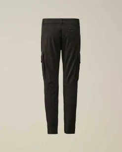 C.P. Company U16 Stretch Gabardine Cargo Pants Black Fashion