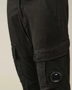 C.P. Company U16 Stretch Gabardine Cargo Pants Black Best Sale