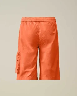 C.P. Company U16 Tela Parachute Cargo Shorts Gold Flame-Orange Cheap