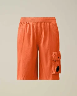 C.P. Company U16 Tela Parachute Cargo Shorts Gold Flame-Orange Cheap