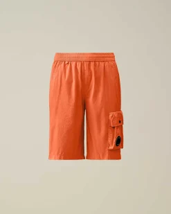 C.P. Company U16 Tela Parachute Cargo Shorts Gold Flame-Orange Clearance