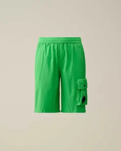 C.P. Company U16 Tela Parachute Cargo Shorts Classic Green Sale